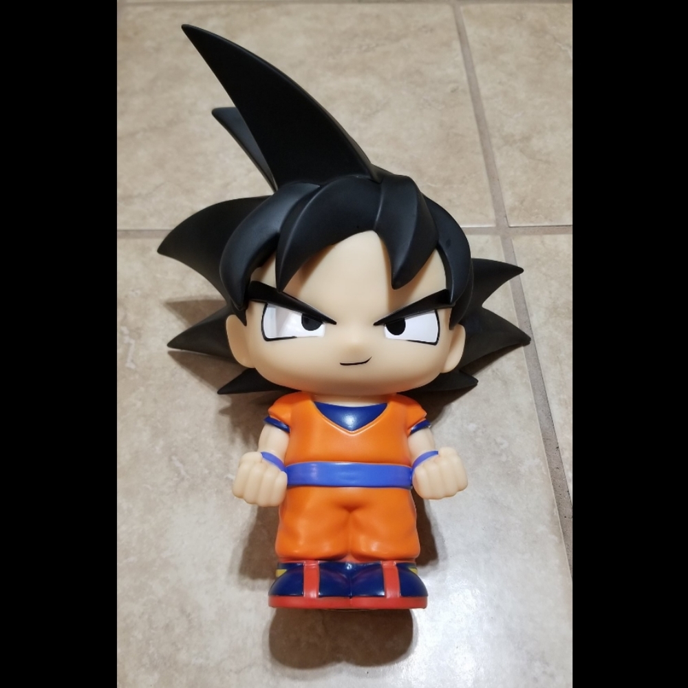 Dragonball Z Goku Plastic Figure Coin Piggy Bank